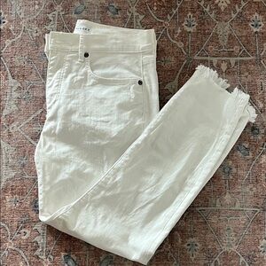 LOFT White Skinny Crop Jeans